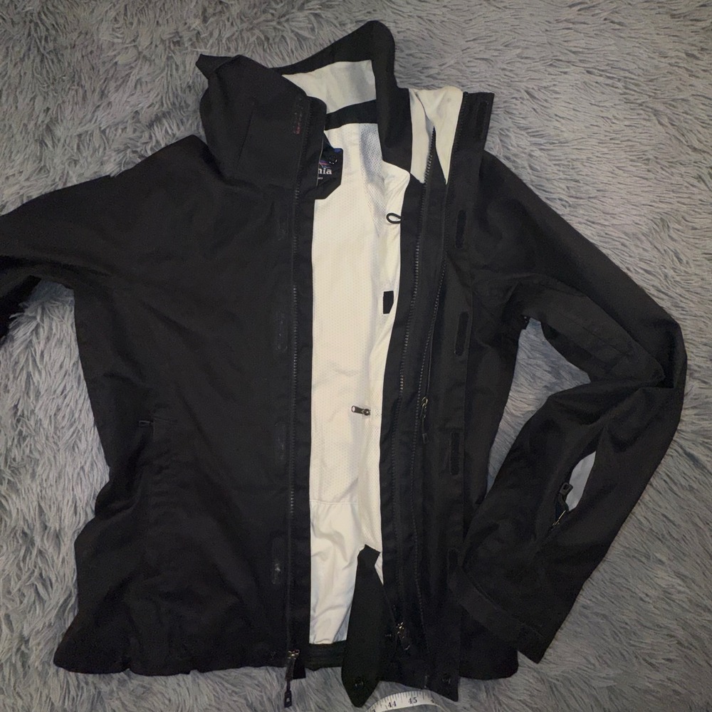 Patagonia H2No Black Waterproof SoftShell Jacket Womens Small Ski Snowboard Coat - Picture 8 of 13